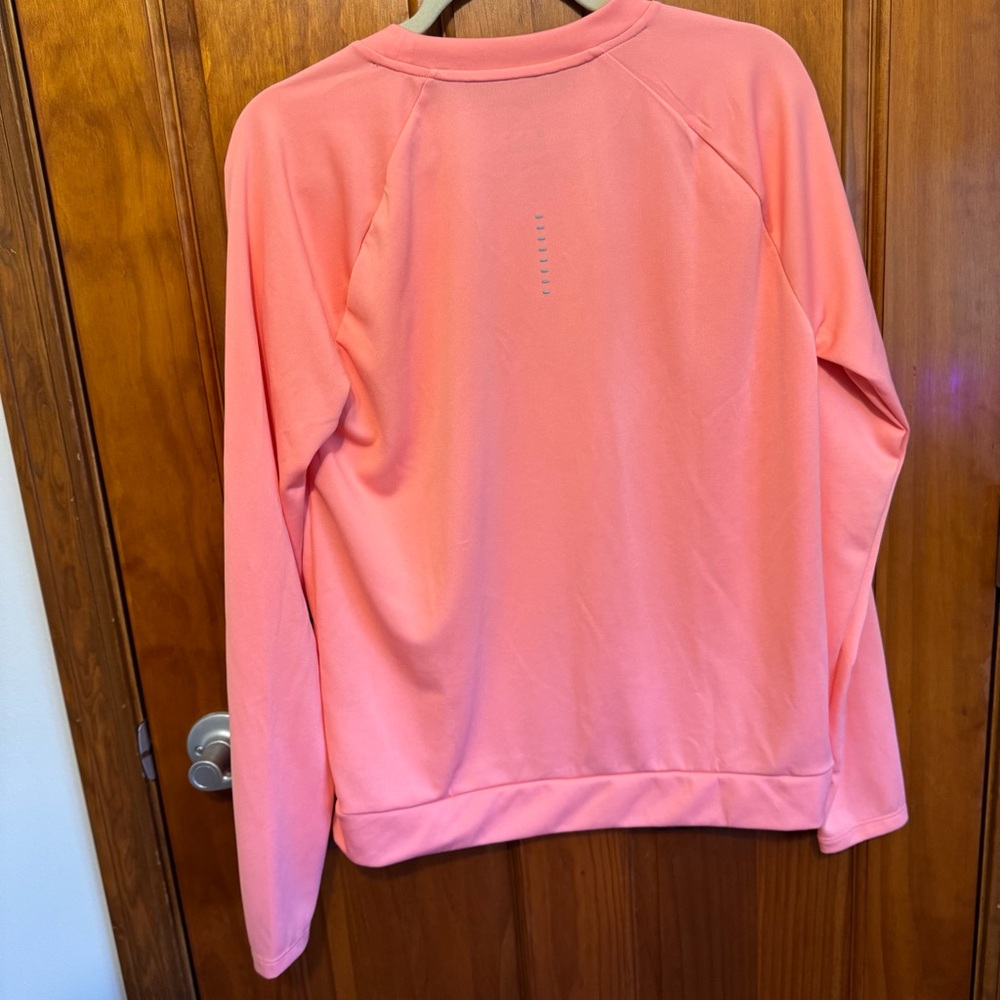 Nike Women's Long Sleeve Tee - Pink and White - Picture 5 of 6